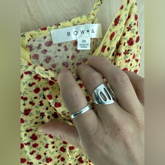 Row A Floral Yellow Dress with Ruching: Eligible 3/$25 - Picture 11 of 14